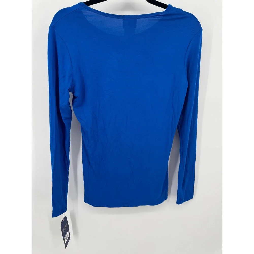 Cherokee Workwear Royal Blue Long Sleeve Scrub Undershirt Top 4881 Small NWT - Picture 2 of 7